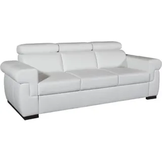 Echtleder Sofagarnitur 3+2 Sitz Modernes Sofa Couch Design Polster Garnitur Set - Weiß