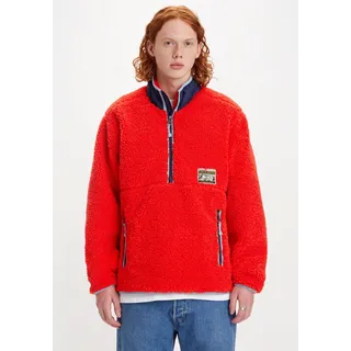 Levi's® Fellimitatjacke »LAKESIDE MOCK NECK«, aus wärmender Sherpa-Qualität, rot