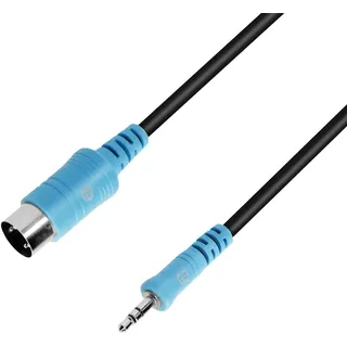 Adam Hall Cables Midikabel 3,5mm Miniklinken-Stecker stereo - 5-Pol MIDI-Stecker 0,9m (0090)