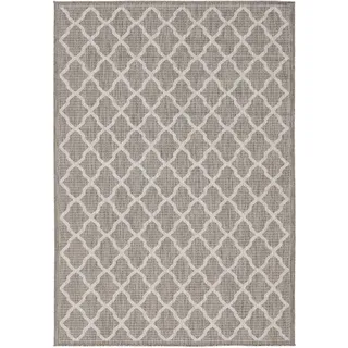 Pergamon IN & Outdoor Teppich Flachgewebe Valencia Modern , Grau , Textil , 160x230 cm , Teppiche und Böden, Teppiche, Outdoorteppiche