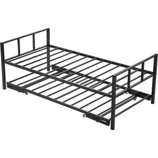 Vevor Tagesbett Twin mit Ausziehbett 90 x 200 cm schwarz