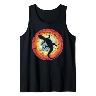 Eidechse Klettern Vintage Gecko Terrarium Reptilien Echsen Tank Top