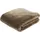Premium Cashmere-Feeling Kuscheldecke 130 x 170 cm Taupe/Offwhite
