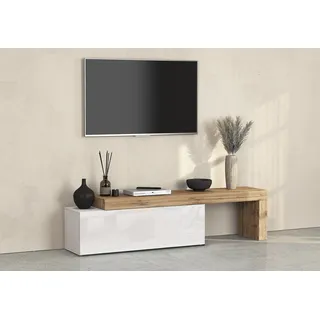 OTTO home Chronos TV-Board Lowboard 240 cm Weiß Hochglänzend Holzwerkstoff