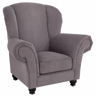 Home Affaire Hochlehnsessel King Henry Mikrofaser 117 x 111 x 92 cm Grau