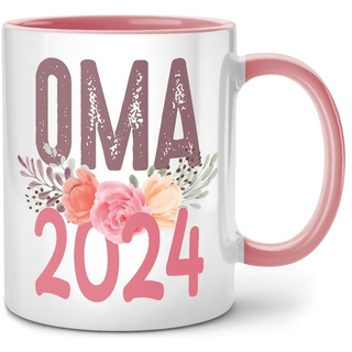 Seness Oma 2024 Tasse mit Spruch, Du wirst Oma Geschenk, Schwangerschaft verkünden, Ruhestand Geschenk für Großmutter, Geschenke Großeltern Senioren, Rentner Rentnerin, Kaffeebecher, Renteneintritt