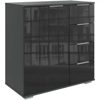 WIMEX Kombikommode 82 x 83 x 41 cm Grau / Schwarz