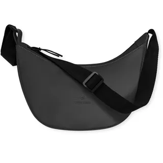 Johnny Urban Crossbody Bag Damen & Herren Schwarz - Rory - Half Moon Bag Design - Schultertasche im Halbmond Stil - Halbrunde Tasche mit verstellbarem Gurt - Wasserabweisend