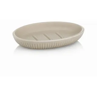 Kela Seifenschale , Grau , Keramik , 9.50x2.00x13.50 cm , Badaccessoires, Seifenschalen