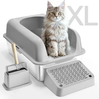 Vevor Katzentoilette XL Hellgrau