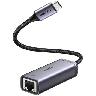 UGREEN USB-C to RJ45 Netzwerkadapter (USB-C, RJ45), Netzwerkadapter, grau