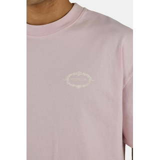 T-Shirt PEGADOR "Reine Oversized Tee", Herren, Gr. S, washed powder pink, Single Jersey, Obermaterial: 100% Baumwolle, bedruckt, oversize normal, Rundhals, Shirts T-Shirt, Baumwolle, oversize