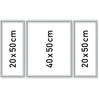 Schipper Bilderrahmen Triptychon Silber 80x50 cm 3er Set
