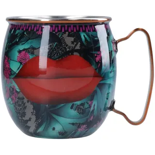 Mikasa x Sarah Arnett Moscow Mule Becher, Edelstahlbecher für Cocktails, 450ml, doppelwandiger Becher mit Lippendruck für Unterhaltungszwecke & Hausbars