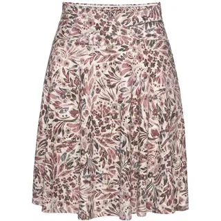 VIVANCE Jerseyrock mit Blumendruck, Minirock, Sommerrock, lila