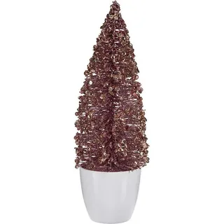 Weihnachtsbaum klein Rosa Gold Kunststoff 9 x 28 x 9 cm - Rosa