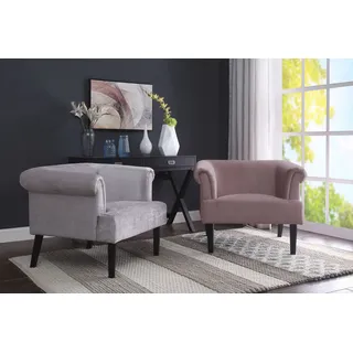 Atlantic Home Collection Loungesessel Samtvelours 86 x 70 x 74 cm rosa