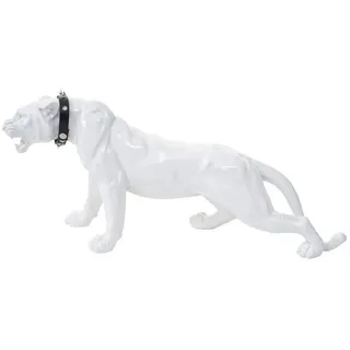 MCW Deko Figur Panther MIT Halsband Hochganz Reinweiß , Stein , 18x28x59 cm , Dekoration, Dekofiguren & Skulpturen, Dekotiere