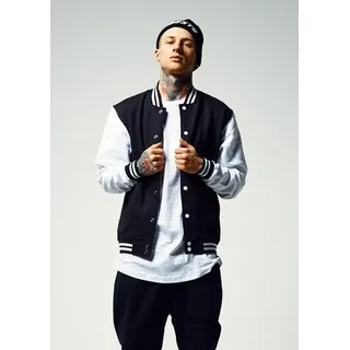 URBAN CLASSICS 2-tone College Sweat Basic Jacke Black / White S