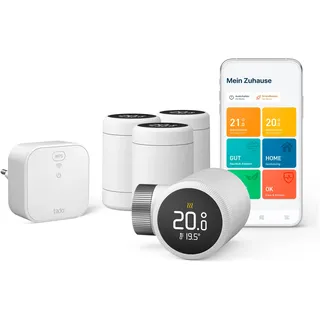 tado° X Starter Kit Smartes Heizkörper-Thermostat 5 St. & Bridge