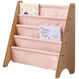3 Sprouts Kinder Bücherregal aus Holz – Montessori Regal für Kinderzimmer - Ton