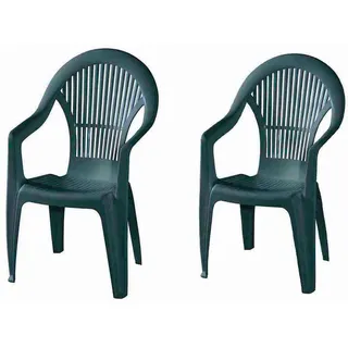 PROGARDEN Gartensessel Set 56 x 58 x 94 cm grün 2 St.