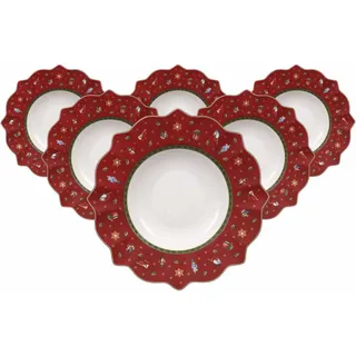 Villeroy & Boch Suppenteller Toy's Delight 26,4 cm rot 6er Set