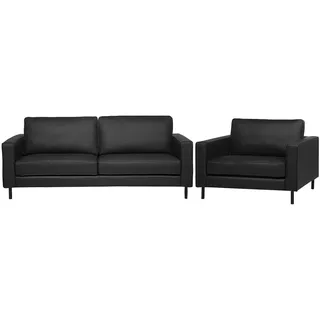 Beliani Sofa-Set, Schwarz