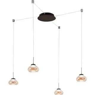 Fabas Luce Led-Pendelleuchte , Schwarz , Metall, Glas , 65 cm , ISO 9001 , höhenverstellbar , Lampen & Leuchten, Innenbeleuchtung, Hängeleuchten, Pendelleuchten
