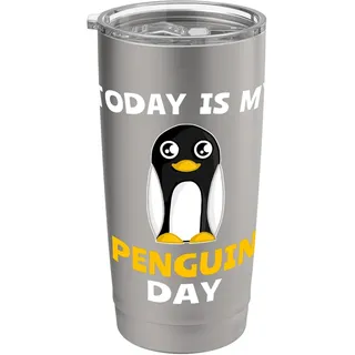 Pinguine Spruch Süsses Pinguinmotiv Pinguin Doppelwandiger Edelstahl-Thermobecher