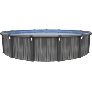 Aufstellpool Stahlwandpool rund 305 x 132 cm 9140 l grau