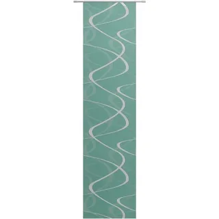 Neutex for you! Schiebegardine »Pelotas« Klettband 1 Stk. tlg. inkl. Befestigungszubehör, Scherli Qualität, Halbtransparent, modern, blau