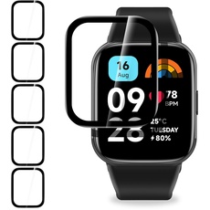 Hianjoo 6 Stück Schutzfolie Kompatibel mit Xiaomi Redmi Watch 3 Active, 9H Härte, Anti-Öl, Anti-Kratzen Displayschutzfolie Kompatibel für Xiaomi Redmi Watch 3 Lite