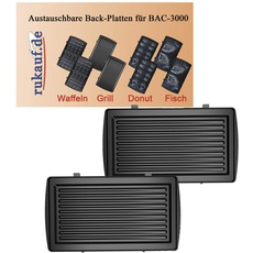 Elektrischer Back-Automat Nussbäcker BAC-3000 Nussmaker Waffeleisen 12er - austauschbare Platten (Grill)