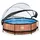EXIT Wood Pool Braun 300 x 76 cm inkl. Filterpumpe und Abdeckplane