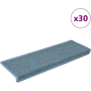 Stufenmatten 30 Stk. 65x21x4 cm Seeblau Rechteckiger Rand - Blau