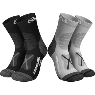 Alpen Bears Wandersocken aus Merino Wolle [2 & 3 Paar] Profi Trekkingsocken zum Wandern - Outdoor Socken für Damen Herren & Kinder - Warme Merino Wandersocken - Funktionssocken - Trekking Sportsocken