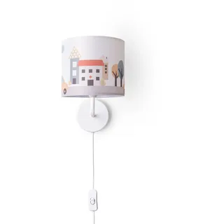 Paco Home Kinderzimmerlampe Luca Wl Cap 318 , Hellrot , Metall , E14 , 18x26.9x20.9 cm , Lampen & Leuchten, Kinderzimmerlampen