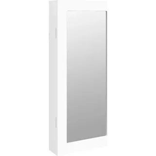 Schmuckschrank mit Spiegel Wandmontage Weiß 30x8,5x67 cm - Weiß