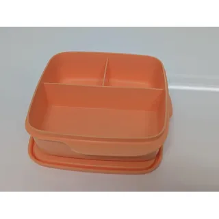 Tupperware to Go Lunchbox Clevere Pause 550ml orange mit Trennwand Eco+ Schule Brotdose mit Abteilung