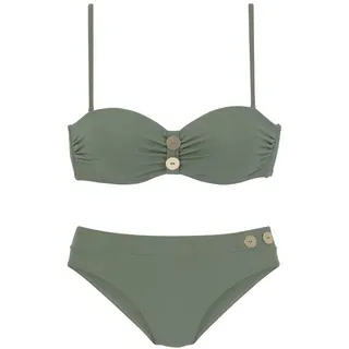 VIVANCE Bügel-Bandeau-Bikini Damen oliv Gr.34 Cup C