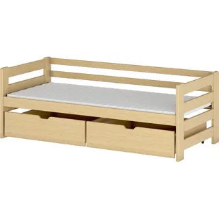 Mid.you Stauraumbett , Kieferfarben , Holzwerkstoff , Kiefer , teilmassiv , 2 Schubladen , Höhe ca. 13 cm , 90x200 cm , Fsc, Reach, EN 71 , Bettkasten, Lattenrost, mit Schubkästen,nicht verstellbar , Babymöbel & Kindermöbel, Kinderzimmer & Jugendzimmer, Kinderbetten, Kinderbetten & Jugendbetten