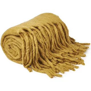 Meyco Baby Wolldecke - Größe 130x170 cm - Kuscheldecke - 100% Acryl - weich & sehr leicht - pflegeleicht - vielseitige Verwendungsmöglichkeiten - Uni - Honig Gold