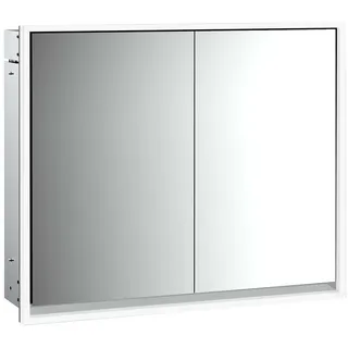 emco loft Lichtspiegelschrank, 800mm, 2 Türen, Unterputzmodell, aluminium/spiegel, 979805107, Ausführung: 2 Türen
