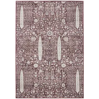 benuta Vintage-Teppich George waschbar 120x170 cm , Bordeaux , Kunststoff , Vintage , Rechteckig , 120x170 cm , Oeko-Tex® Standard 100 , in verschiedenen Größen erhältlich, rutschfeste Unterfläche, waschbar , Teppiche und Böden, Teppiche, Vintageteppiche