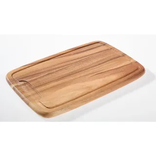 Homeware Profession. Schneidebrett , Akaziefarben , Holz , Akazie , Schichtholz , 27.5x2x40.5 cm , Lfgb , Saftrille, nachhaltig , Küchenzubehör, Schneidebretter