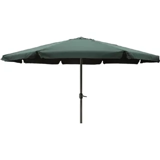 Sonnenschirm Alu Ø4m mit Kurbel mit Krempe Gartenschirm Sonnenschutz, Farbe:grün - Grün