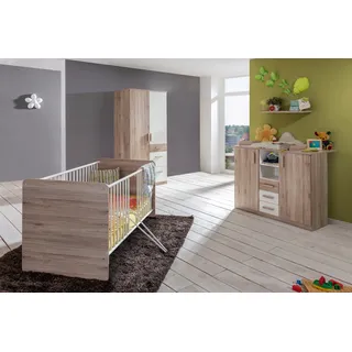 WIMEX »Bergamo« Set, 3 Stk. tlg. Bett + Wickelkommode + 2 trg. Schrank,