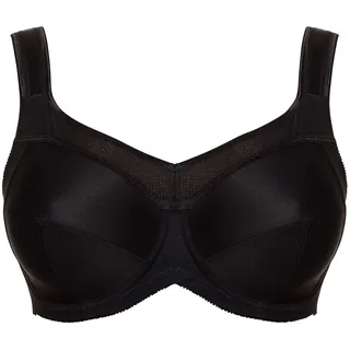 Sport-BH ULLA DESSOUS "Sport BH ohne Bügel Kate", Damen, Gr. 70, Cup K, schwarz, Obermaterial: 37% Polyamid PA. 25% Polyester PES. 16% Elasthan EL. 13% Baumwolle CO. 7% Polyurethan PU., BHs Sport-BH