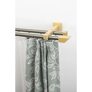 GARESA Gardinenschiene Cubus 2-läufig Ø 0 mm 440 cm Beige/Grau